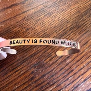 Lillian and Co Disney Beauty and the Beast rose gold adjustable bangle